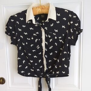 Vintage Scottie Blouse. Size L.